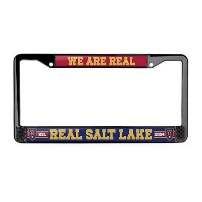 Real Salt Lake MLS 3D Polyurethane Domed Black License Plate Frame Car-SUV-Truck