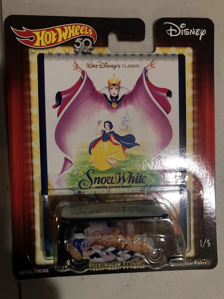 HOT WHEELS Character Cars 50th Anniversary DISNEY Set of 5 Metal RealRiders 1:64 - Image 2 of 4