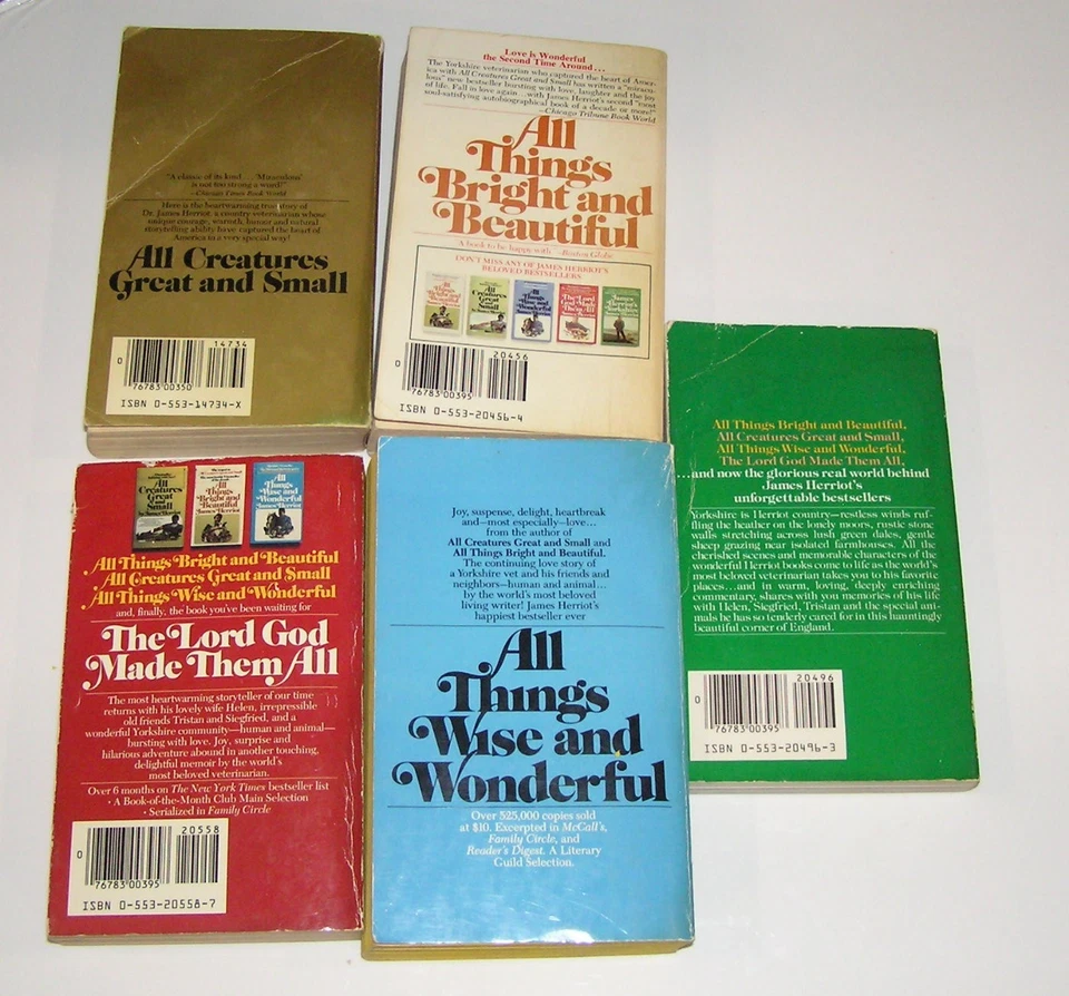 Complete Series ALL CREATURES GREAT AND SMALL 1-4 James Herriot 3 Book Set plus - Image 2 of 4