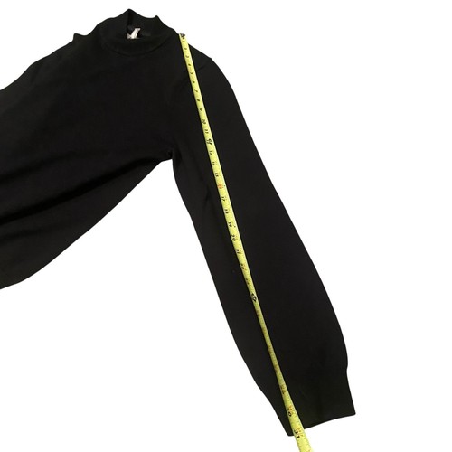 Suéter Nordstrom Para Hombre Extra Fino Lana Merino Negro Sólido Talla Mediana Manga Larga - Imagen 4 de 8