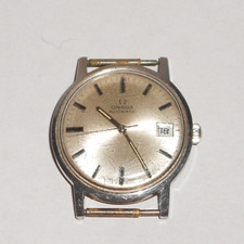 Vintage 1970s Mens Omega Automatic Date Watch Runs Stops Runs Needs Repair