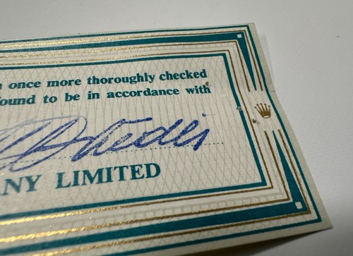 Vintage 1960’s Original Rolex Chronometer Certification Paper NO DATE - Picture 3 of 6