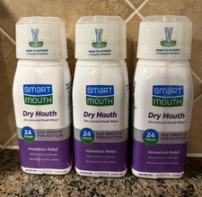 Lot Of 3 Smart Mouth Dry Mouth Mouthwash Soothing Mint Bad Breath Prevent 16 Oz