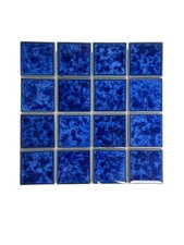 Blue Water Splash Porcelain Pool Mosaic Tile - 3x3 Sheet