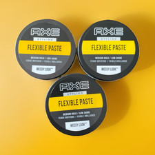 AXE Styling Flexible Hair Paste Medium Hold Low Shine Messy Look 3 Containers 