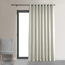 Extra Wide Grommet Blackout Velvet Curtains 120 Inches Long Heat  Full Light...
