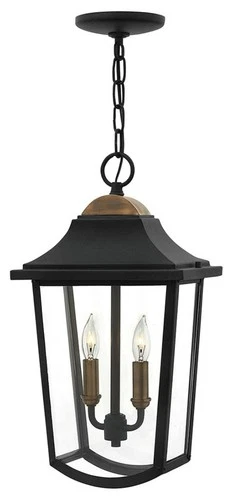 Hinkley Lighting 1972 2 Light Outdoor Small Pendant - Black - Picture 1 of 2
