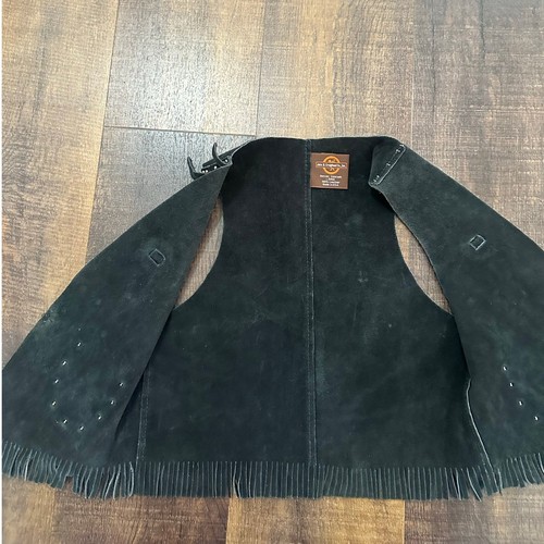 Gilet western John R. Craighead scamosciato frange taglia large made in USA - Foto 2 di 8