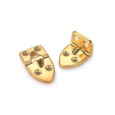 Highpoint 90 degree Stop Hinge Brass Plated 2-1/16" x 1-1/8" Pair