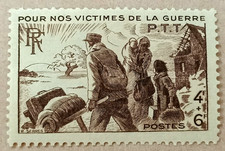 5D1-Timbre France YT  737 neuf * année 1945 "victimes de guerre"