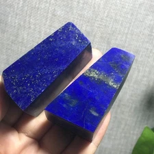 155g 2pcs Natural Lapis Lazuli Freeform Polished Crystal Stone Specimen 69