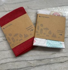 New Norwex Basic Package Cranberry EnviroCloth & Ornaments WindowCloth