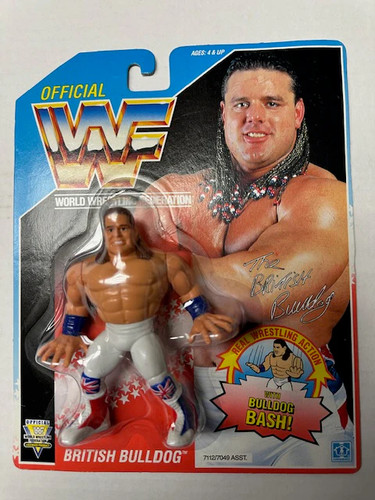 1991 Hasbro British Bulldog WWF WWE Wrestling Acti...