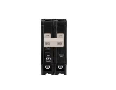 Eaton CH 50 Amp 240 Volts 2-Pole Circuit Breaker with Trip Flag  # CHF250