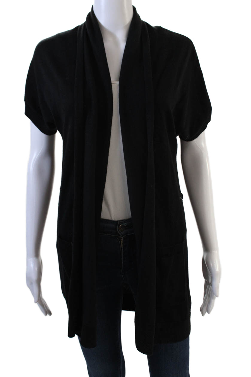 Michael Michael Kors Womens Short Sleeve Open Front Cardigan Black Size SFree Shipping in US $100+ Orders | $6.95 Orders Below