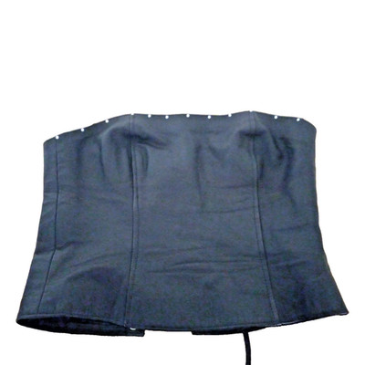 Women s Black Bustier Corset Top Small Strapless Crystal Lace Up Back