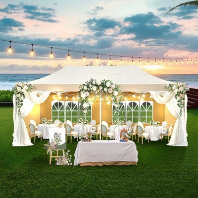 10x 20 Pop UP Canopy Party Tent Gazebo Outdoor Foldable Wedding Canopy Awning