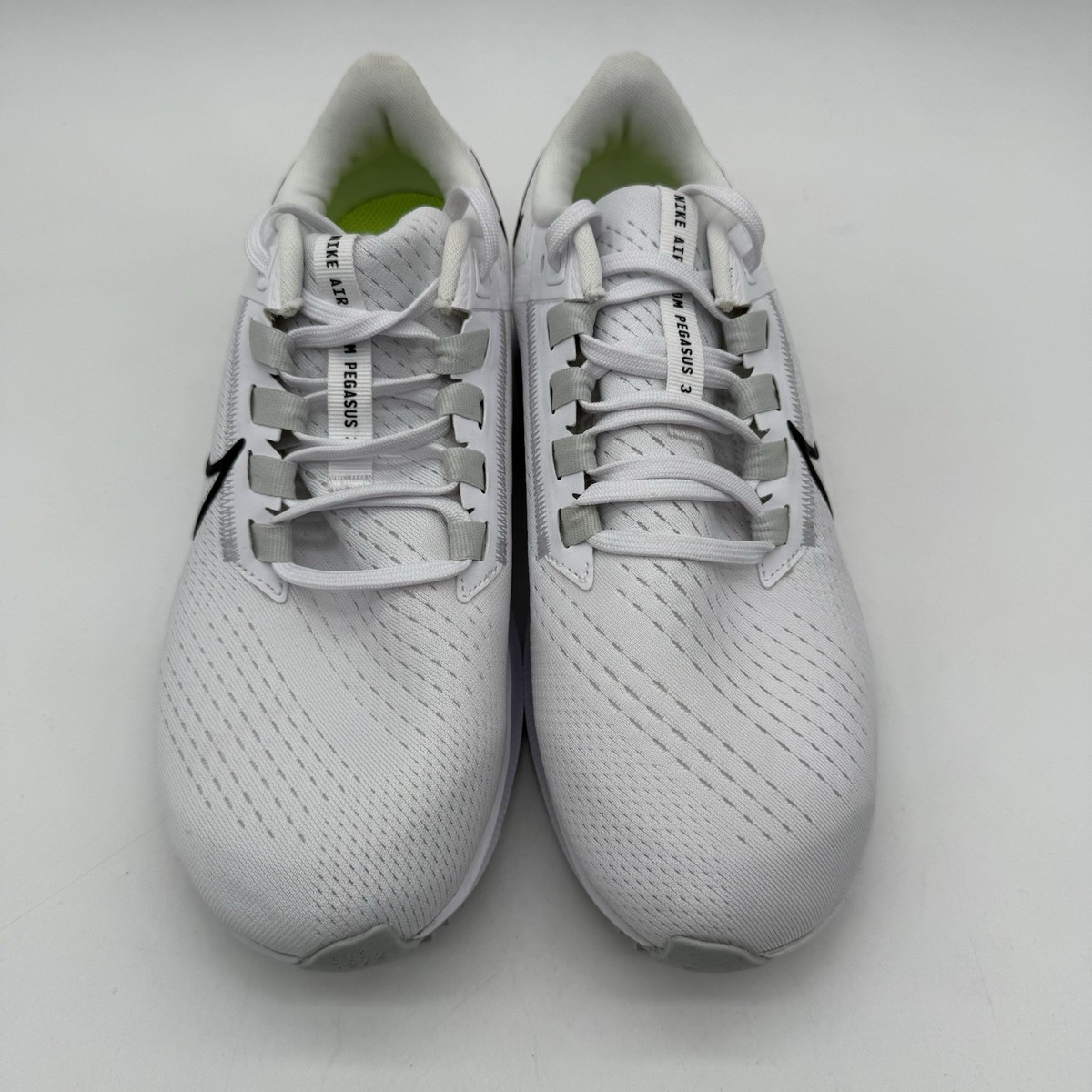 Nike Air Zoom Pegasus 38 White Black Mesh CW7356 100 Mens Size 8