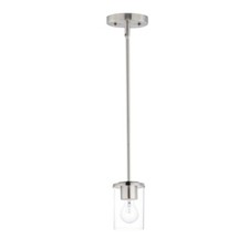 Maxim Lighting Corona 1 Light Mini Pendant, Satin Nickel - 90200CLSN