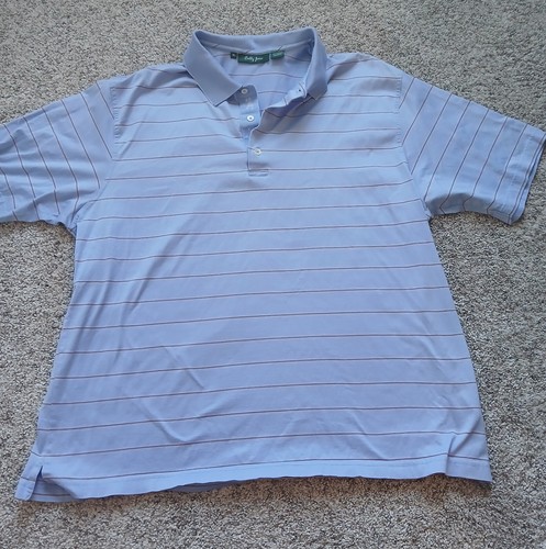 herren bobby jones poloshirt xl blau mit blau-weißen Streifen - Bild 1 von 5