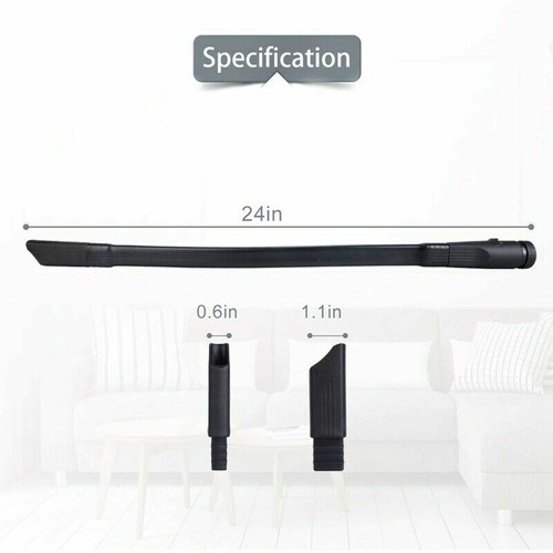 Universal Flexible Crevice Tool Long Flat Nozzle Head Vacuum Cleaner Attachments - Picture 10 of 12