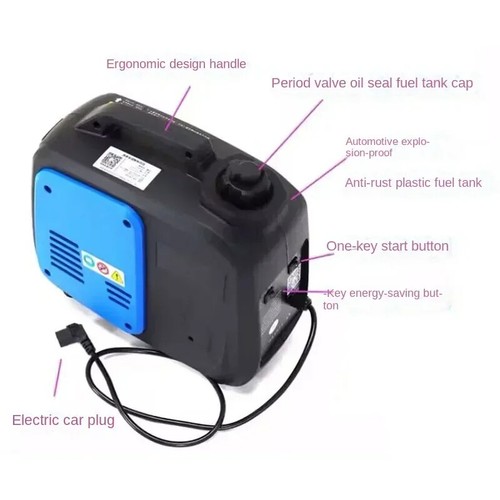 48v60v72v Universal Remote Gasoline Generator Electric Two-wheel Range Extender - Picture 2 of 6