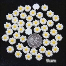 White Daisy Flower Resin Flatback Cabochon Diy Earrings Charm DIY Jewelry Making