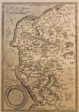 Pas de Calais, engraving, Nicolai Delphinate, 1558, 16th_____ ___