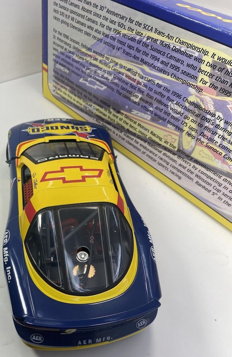 RON FELLOWS 1996 SUNOCO CAMARO TRANS AM RACING CHEVY 1:18 RON FELLOWS 1996 SUNOCO CAMARO TRANS AM RACING CHEVY 1:18