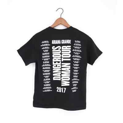 ARIANA GRANDE TOUR 2017 TEE SHIRT BLACK M(YOUTH) | eBay