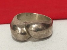 Vintage TAXCO MEXICO TO-45 925 Sterling Silver Modernist SIGNED RING Size 9