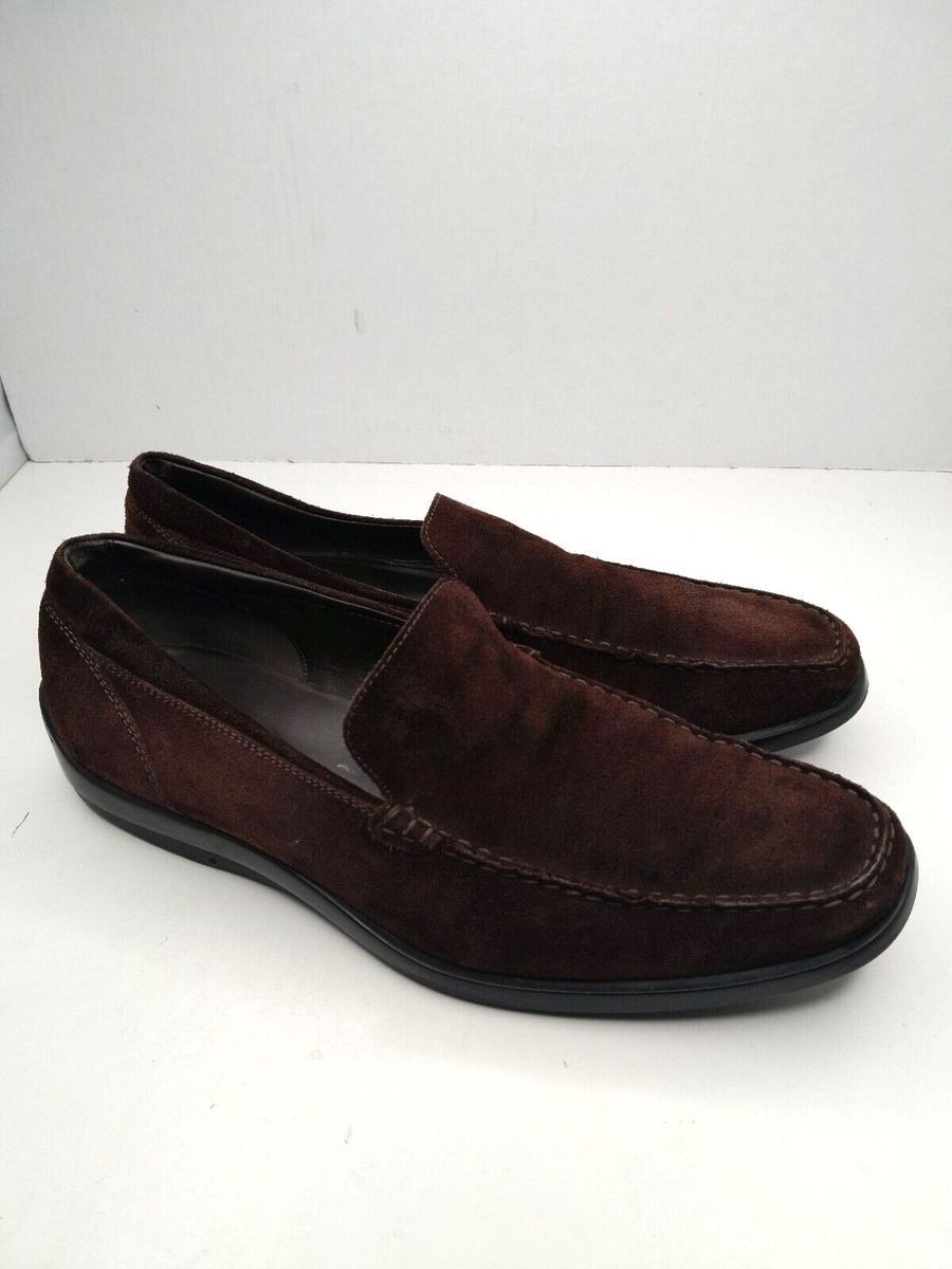 Tod's Men's Leather Suede Loafers Slip-On Size 11 Brown