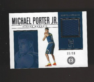 2018-19 Michael Porter Jr Panini Encased Rookie Materials #RM-MP Nuggets 55/99