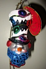 Radko A Head of the Rest Snowman Tall Hat Christmas Ornament 1019368 NWT NEW