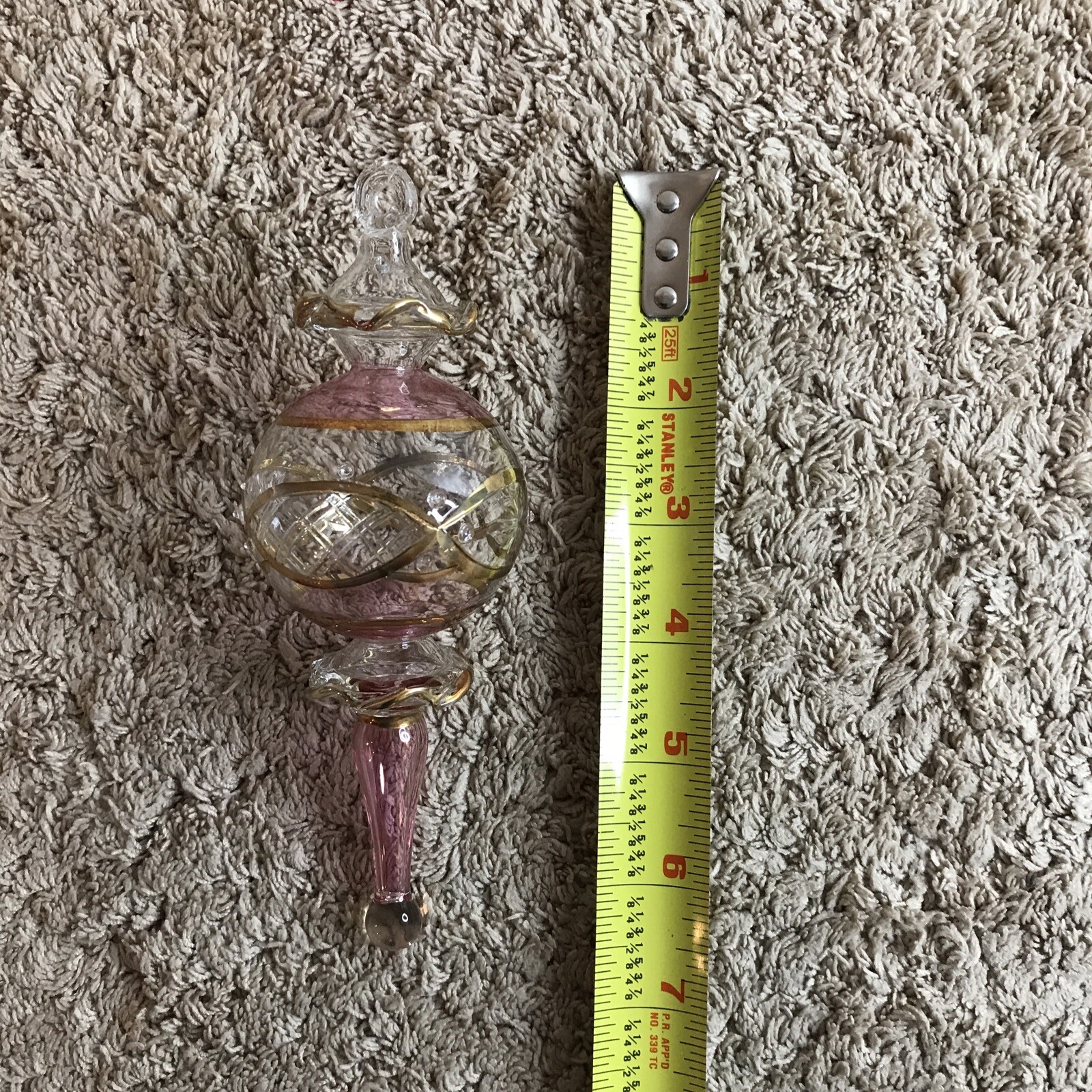 Hand-Blown Egyptian Museum German Pyrex Glass Ornament 24K Trim ...