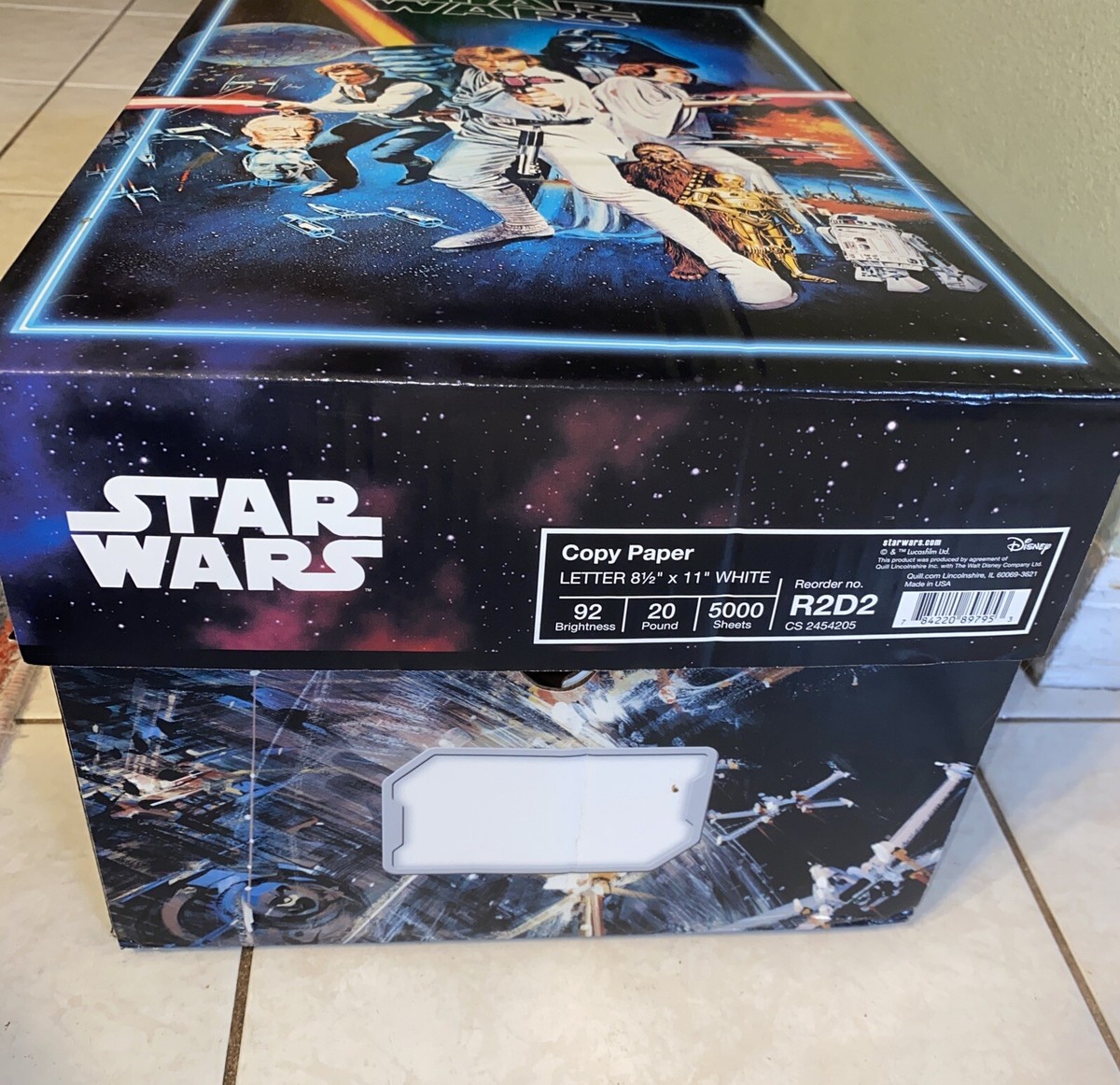 Empty Star Wars Copy Paper Storage Collectors Box - BOX ONLY