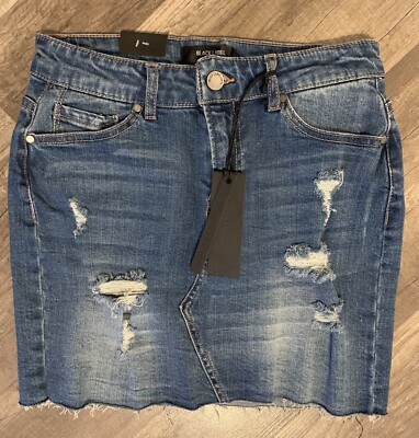 Black Label C'est Toi Skirt Blue Denim Women's Size Small