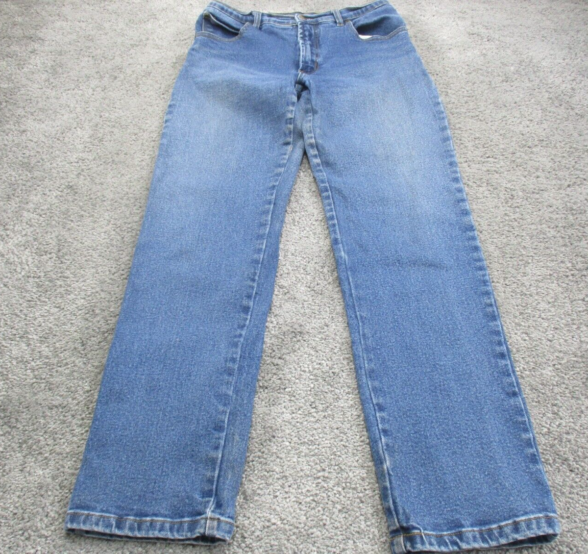 DNC Qube Jeans 14 L29 Cotton Stretch Straight Denim Blue Womens