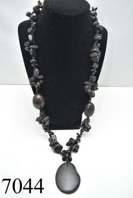 TAGUA Nut All Natural Necklace Dark Brown Handmade in Ecuador Organic, Vegan