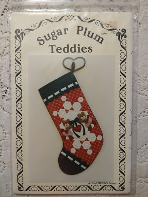 Hearthsewn Pattern by Jodi G. Warner SUGAR PLUM TEDDIES Stocking Paper Pieced