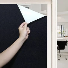 Static Cling 100% UV Sun Blocker Total Blackout Window Cover Tint Film, 17"x78"
