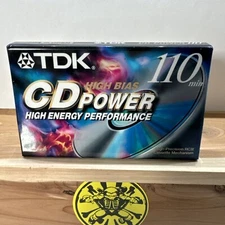 Cassette Tape TDK High Bias CD Power 110 min High Energy Performance
