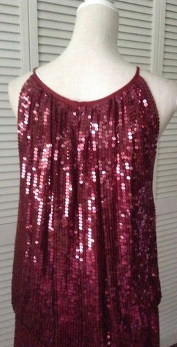 NEW Issue New York 100% Silk Sequin Dress in Wine (Size M) - MSRP $325.00! - Picture 10 of 12