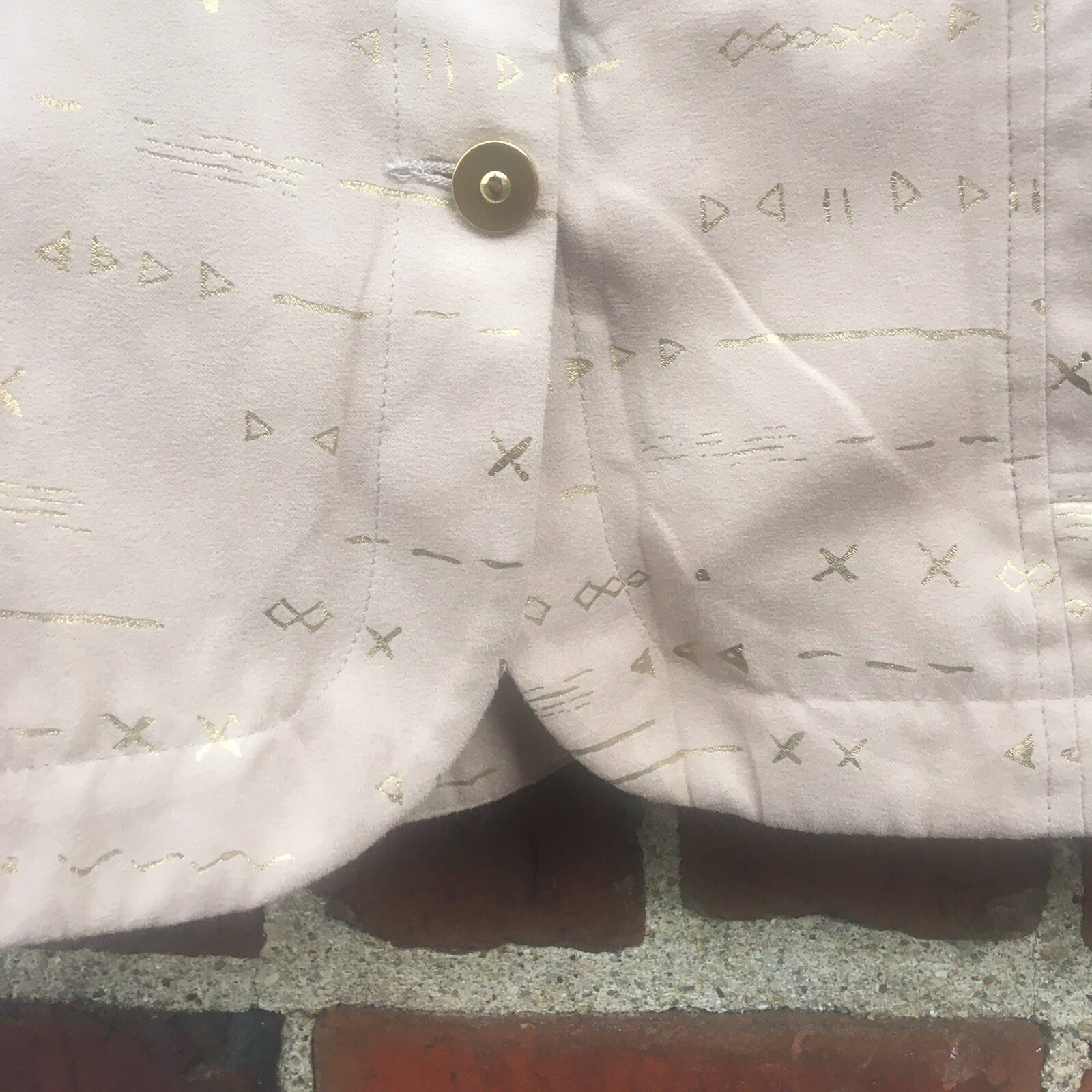 Patchington Jacket Cream + Gold Abstract Geometri… - image 6