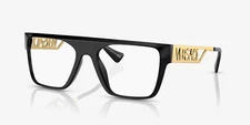 Versace Rectangle Eyeglasses VE 3326U GB1 Black/Gold Frame, Demo Lens  145mm