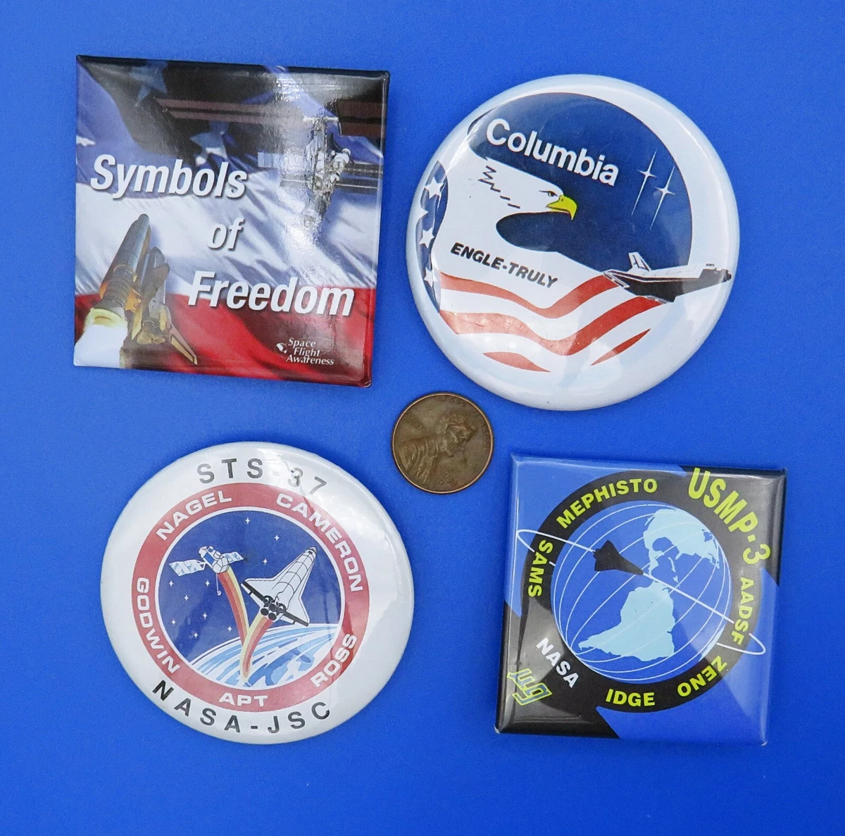 Nasa Button In Space Shuttle Exploration Mission Collectibles for