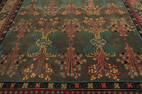 Donegal Arts & Crafts Multi Sizes Handmade 100% Wool Area Rug Dark Gray/Green - Picture 12 of 18