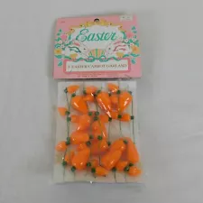 Easter Carrot Garland 3 Feet Orange Vintage 1993 Fabri-Centers Mini Tree Wreath