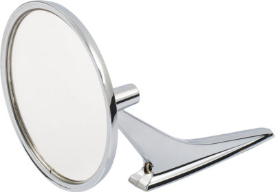 Round Outside Mirrors 12pc Kit W/ Ribbed Base Camaro Nova Firebird Mirror Pair E