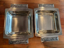 MCM Set of 2 International Decorator Vegetable Dishes stainless steel Lot